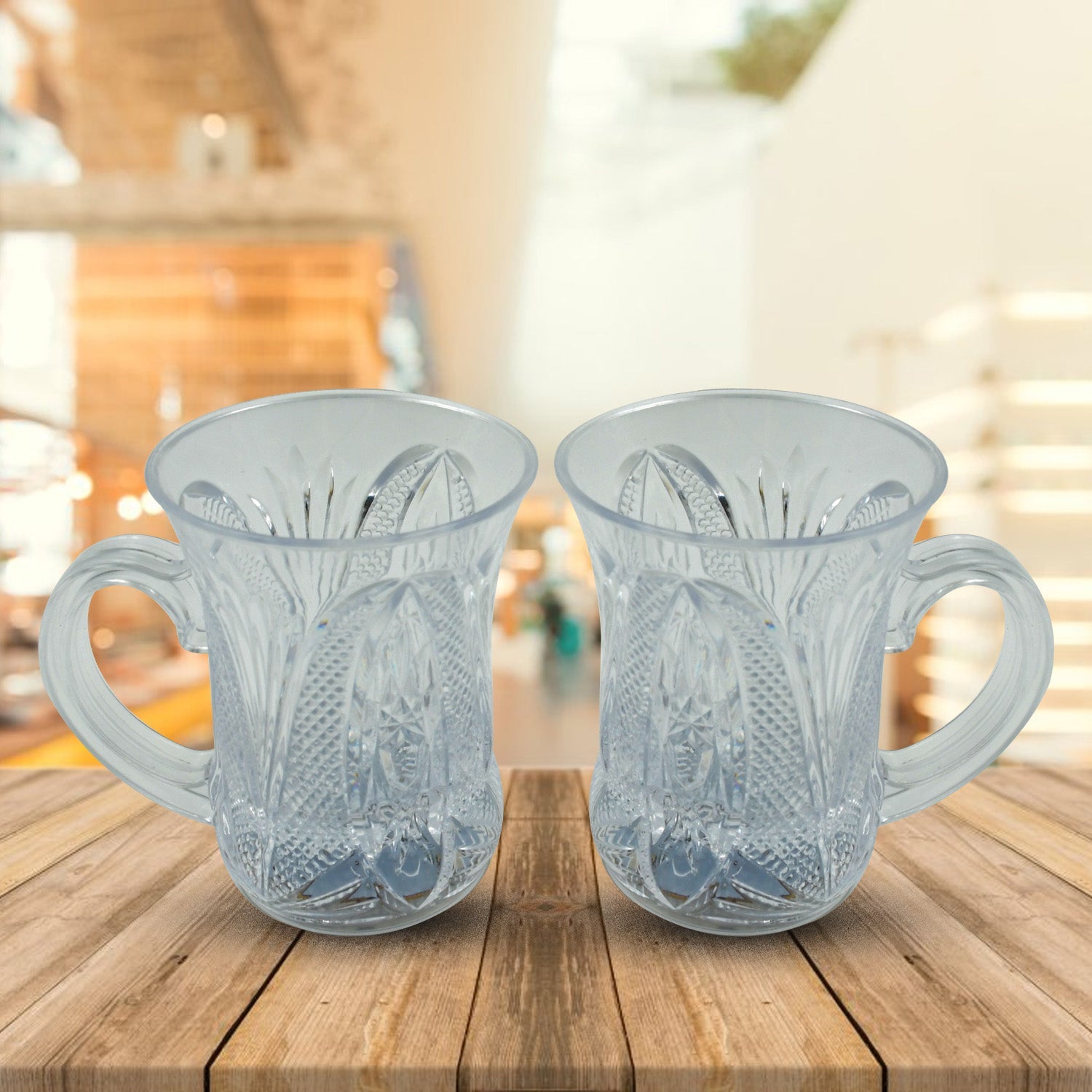 LED Light-Up Party Cups - Flashing Water-Activated Drinking Glasses with Handle (2-Piece) LED Light-Up Party Cups - Flashing Water-Activated Drinking Glasses with Handle (2-Piece)